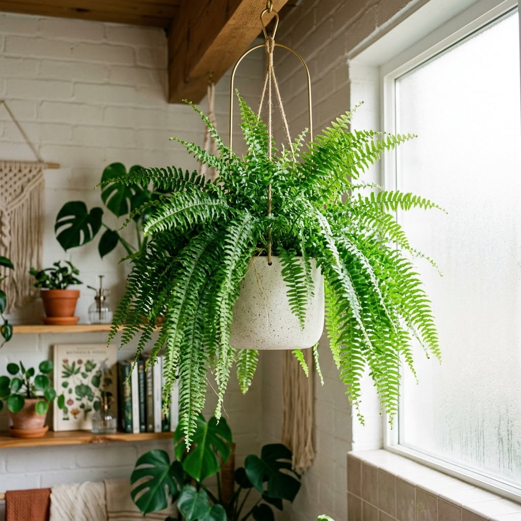 Boston Fern - Nephrolepis exaltata - Lush Moisture Loving Hanging Fern from Whole Lot of Nature